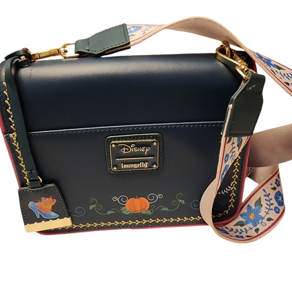 Loungefly Disney Cinderella Dark Teal Crossbody Bag - Picture 4 of 11
